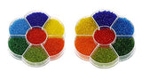 14 Colors Trans Seed Beads Kit, Size 8/0 and 11/0