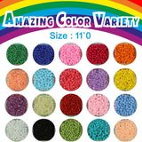 Opaque Colors Glass Seed Beads and Alphabet Beads DIY Kit with Thread, Needle and Findings for Jewellery Making, Beading