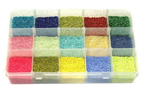 15 Colors, Glass Seed Beads For Jewellery Making, Embroidery & Crafts DIY Kit
