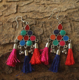 Meenakari Tassel Earring Multicolor