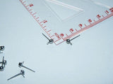 5 Pairs 3mm Half Ball With Closed Loop Earring Posts