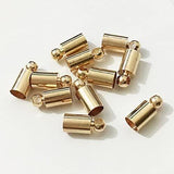 20 Pcs, 11x5mm Gold Plated Brass Cord Ends