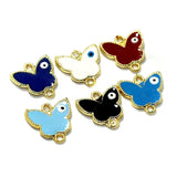 Evil Eye Butterfly Connectors Charms Assorted Color 16x16mm