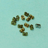 5x3mm Golden Brass Earring Posts