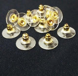Brass Earrings Back Stopper Earnuts Stud Golden