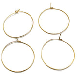 1.25 Inches Earring Hoops Golden