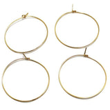 1.5 Inches Earring Hoops Golden