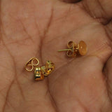 50 Pcs, 6mm Golden  Earring Posts