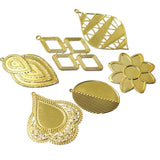 6 Pairs Gold Plated Earrings Components