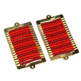 2 Pcs, 48x24mm Miyuki Beads Rectangle Connector and Earrings Components