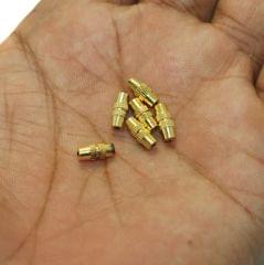 20 Pcs, 9x3 mm Barrel Clasp Gold