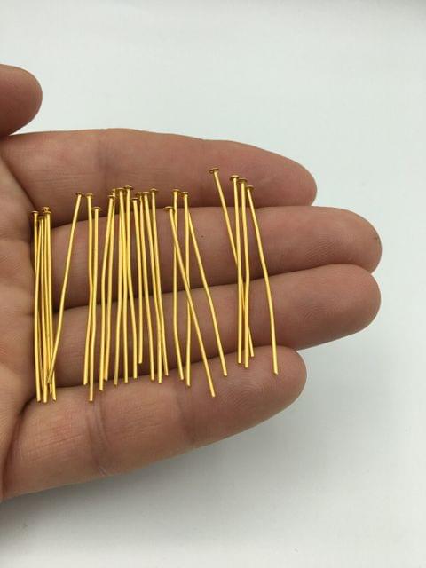 1 Inch Metal Head Pins Golden – beadsnfashion