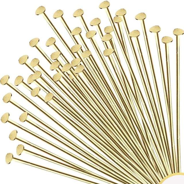 1.75 Inch Brass Head Pins Golden For Jewellery Making