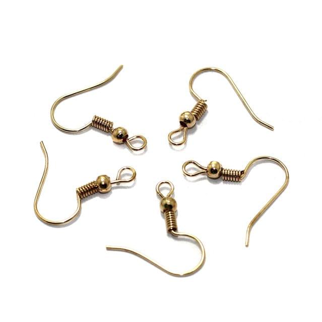 50 Pairs,  20x7mm Rose Gold Finish Earring Hooks