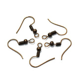 50 Pairs, 20x7mm Copper Finish Earring Hooks Copper