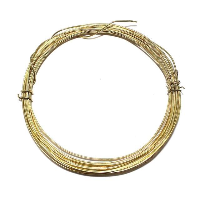 10 Mtrs 20 Gauge Golden Plated Brass Craft Wire