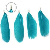 80+ Premium Jewellery Making Feathers Turquoise