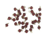 200 Faceted Loreal Beads Trans Dark Red 6 mm