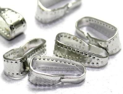 12x5mm Pinch Bail Silver For Pendants