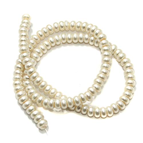 6x3 mm Glass Pearl Roundel Beads