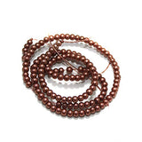 2.5mm Copper Glass Pearl Beads