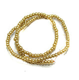 2.5mm Golden Glass Pearl Beads