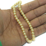 6mm Glass Pearl Round Beads Ivory