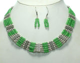 German Silver Necklace Green