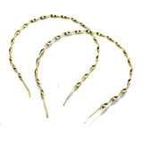 Twisty Hairband Bases Golden 15 Inch