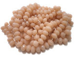 12x8mm Faceted Glass Rondelle Beads Peach