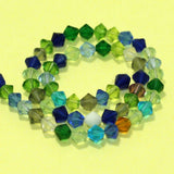 7mm Faceted Bicone Beads Multi 1 String