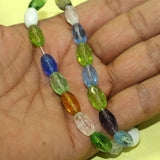 12x8mm Crystal Faceted Oval Beads Multi 1 String