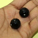 10 Pcs, 8mm Crystal Faceted Round Beads Black