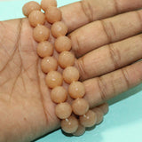 12mm Crystal Faceted Round Beads Peach
