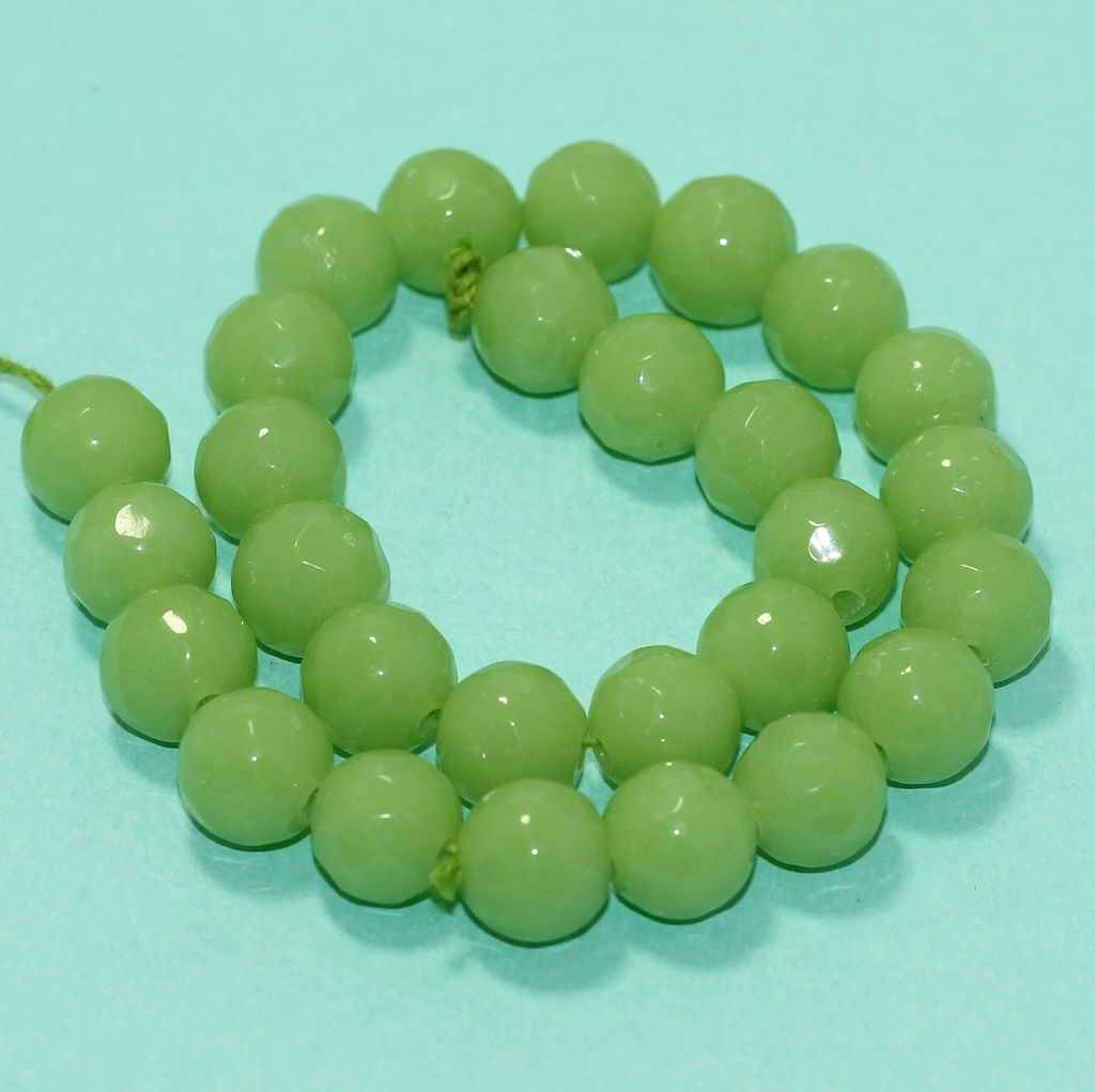 12mm Crystal Faceted Round Beads Sea Green 1 String
