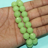 12mm Crystal Faceted Round Beads Sea Green