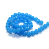8mm Faceted Glass Round Beads Turquoise