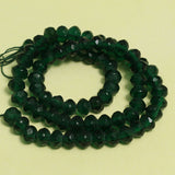 74+Pcs, 8x6mm Green Glass Faceted Crystal RONDELLE Beads