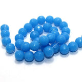 12mm Faceted Glass Round Beads Turquoise