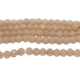 10mm Faceted Glass Round Beads Light Peach