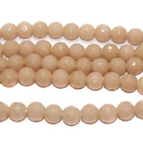 12mm Faceted Glass Round Beads Light Peach