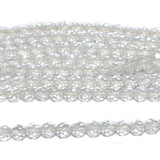8mm Faceted Glass Round Beads Trans White