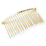 3 Inch Gold Comb Hair Clip Base