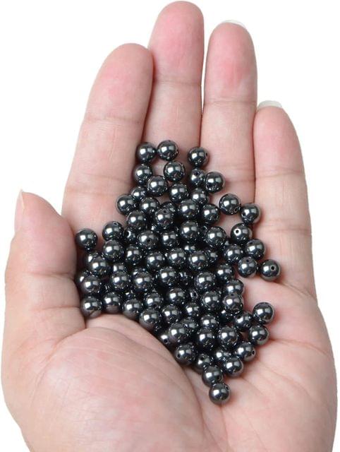 1 Strand, 4mm Magnetic Hematite Round Beads