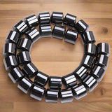 1 String, 8mm Magnetic Hematite Tube Beads