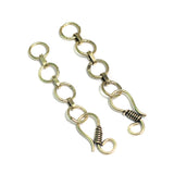 2.5 Inch AAA Quality German Silver Extender Chain With Hooks Golden