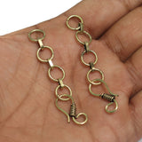 2.5 Inch AAA Quality German Silver Extender Chain With Hooks Golden