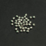 200 Pcs, 3mm Solid Brass Round Beads Silver