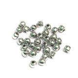 100 Pcs, 4mm Solid Brass Round Beads Silver