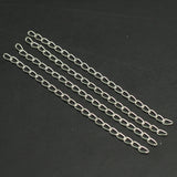 10 Pcs, 4 Inch  Brass Link Chain Extender Silver